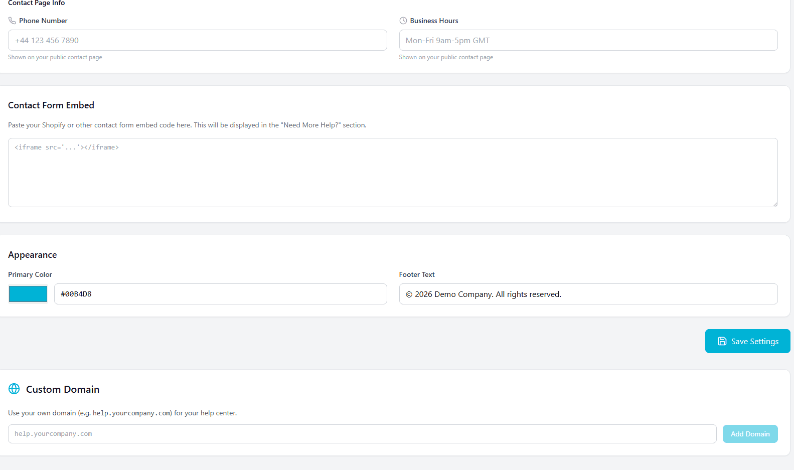 Custom Branding screenshot